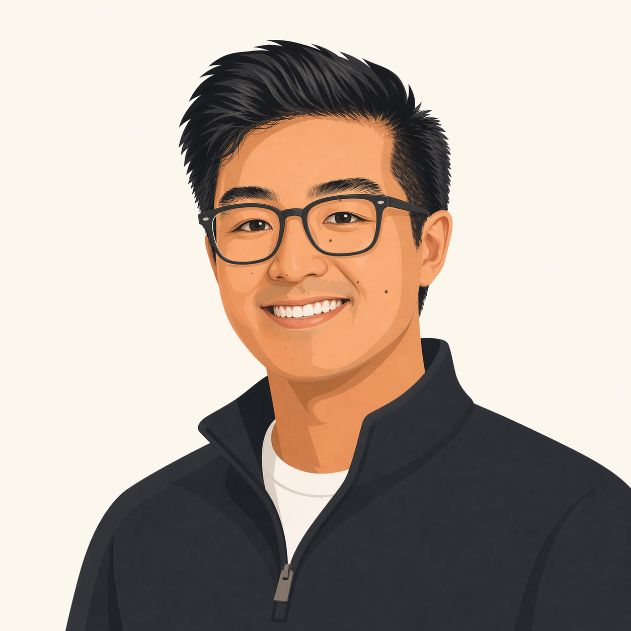 Illustrated portrait of Daniel Yue